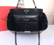 Valentino Black Garavani 2way Silver Bucklet 33x26x12cm - 5