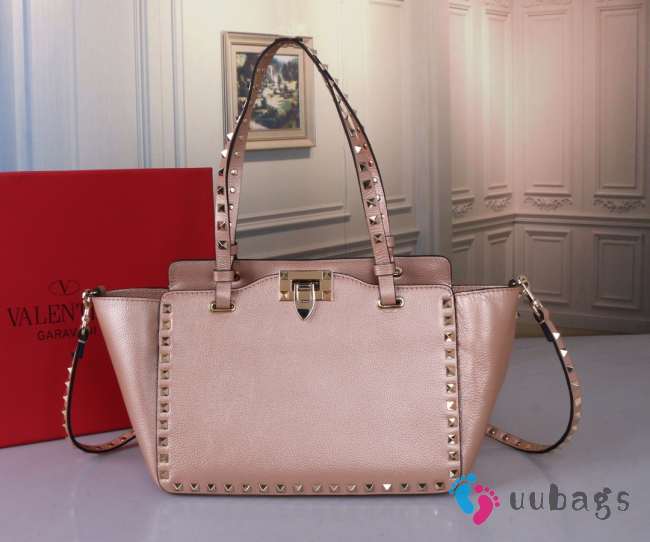 Valentino Pink Garavani 2way Silver Bucklet 33x26x12cm - 1