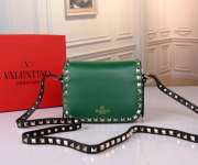 Valentino full greeen Rockstud leather handbag gold bucket 26x18x8cm - 5