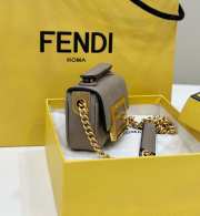 Fendi Brown Nano Baguette with gold bucklet 11x3x7cm - 4