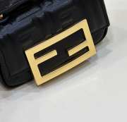 Fendi Black Nano Baguette with gold bucket 11x3x7cm - 2