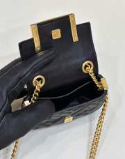 Fendi Black Nano Baguette with gold bucket 11x3x7cm - 3