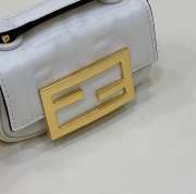 Fendi White Nano Baguette with gold bucket 11x3x7cm - 3