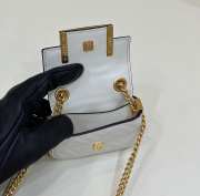 Fendi White Nano Baguette with gold bucket 11x3x7cm - 4