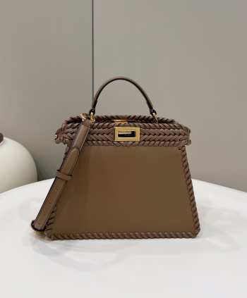 Fendi Brown Peekaboo 27×11×22cm