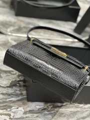 YSL Manhattan Small Bag In Shiny Crocodile-Embossed Leather  - 6