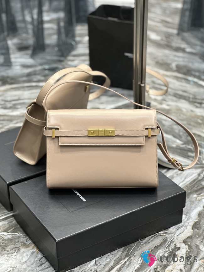 YSL Manhattan Shoulder Bag In Beige 29x20.5x7cm - 1