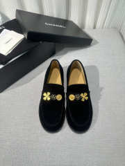 Chanel Velvet & Metal Black Loafers 2cm - 1