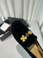 Chanel Velvet & Metal Black Loafers 2cm - 5