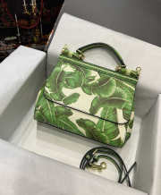 Dolce & Gabbana Banana Leaf Print Leather Medium Miss Sicily Tote  - 1