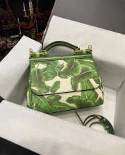 Dolce & Gabbana Banana Leaf Print Leather Medium Miss Sicily Tote  - 6