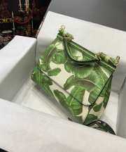 Dolce & Gabbana Banana Leaf Print Leather Medium Miss Sicily Tote  - 3