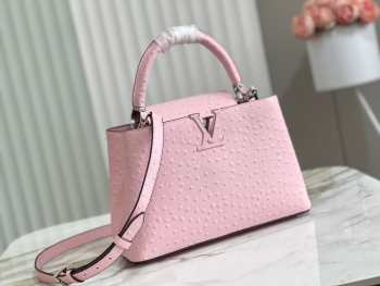 Louis Vuitton Capucines Ostrich Pink 31.5x20x11 cm