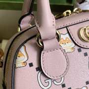 Ophidia GG animal print mini bag light pink - 5