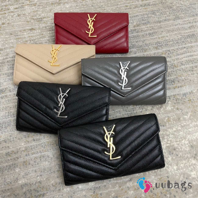 YSL Grained calfskin Wallet 19x11cm - 1