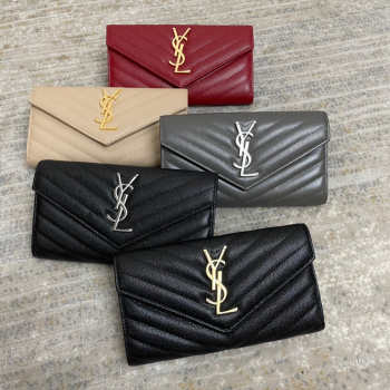 YSL Grained calfskin Wallet 19x11cm