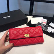 Chanel Boy Material Calfskin wallet  19.4x10.5x3cm - 4