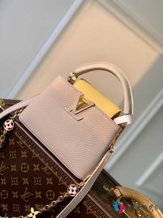 Louis Vuitton Capucines in Light Pink 27×18×9cm - 1