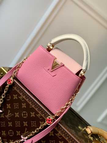 Louis Vuitton Capucines in Pink 21x14x8cm