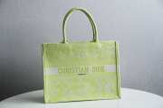 Dior Book Tote Lime Toile de Jouy Reverse Embroidery - 1