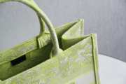 Dior Book Tote Lime Toile de Jouy Reverse Embroidery - 4