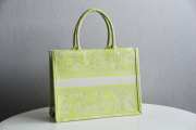 Dior Book Tote Lime Toile de Jouy Reverse Embroidery - 2