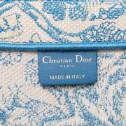 Dior Book Tote Cornflower Blue Toile de Jouy Embroidery - 6