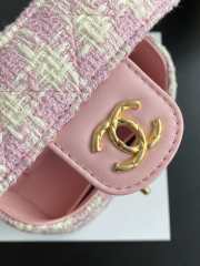 Chanel Tweed Lambskin Gold Metal 15x12.5x8cm - 3