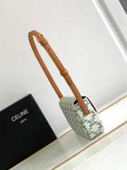 Celine Triomphe Shoulder Bag Green 20x10x4cm - 6