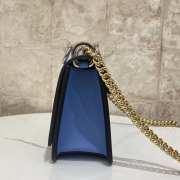 Fendi Peekaboo Blue Shoulder Bag 19x14x9cm - 2