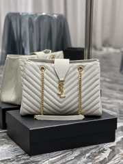 YSL Classic Shopper white 33×22×15cm - 1