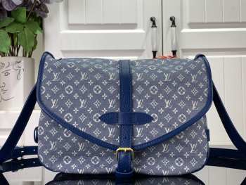 Louis Vuitton Monogram Saumur in Blue 30x20x10cm