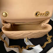 Chanel Small Flap Bag Orange Gold Hardware 13x18x7cm - 5