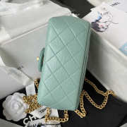 Chanel Small Flap Bag Green Gold Hardware - 2