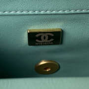 Chanel Small Flap Bag Green Gold Hardware - 4