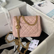 Chanel Small Flap Bag Pink Gold Hardware 13x18x7cm - 3