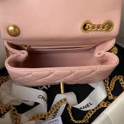 Chanel Small Flap Bag Pink Gold Hardware 13x18x7cm - 4