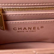 Chanel Small Flap Bag Pink Gold Hardware 13x18x7cm - 5