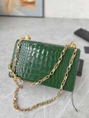 D&G Girls Foiled crocodile-print green calfskin 14.5x21x3cm - 2