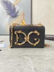 D&G Girls Black bag in plain calfskin 21x14.5x3cm - 1