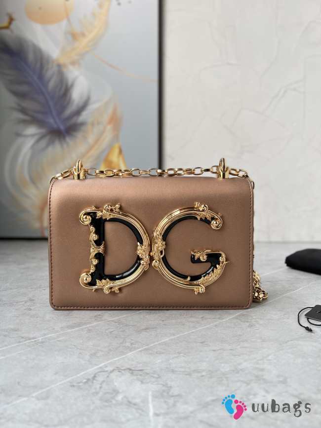 D&G Girls Copper color bag in plain calfskin 21x14.5x3cm - 1