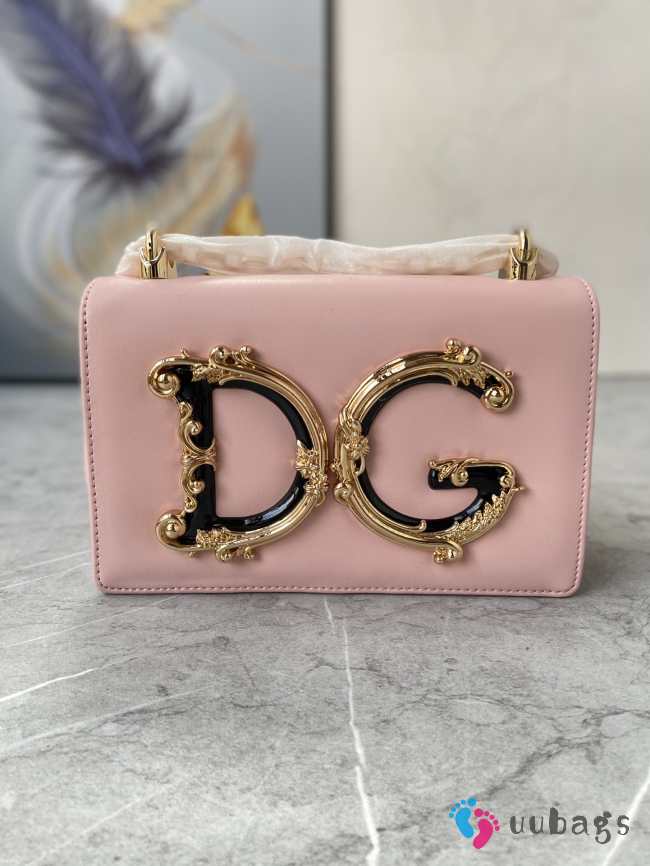 D&G Girls Pink bag in plain calfskin 21x14.5x3cm - 1