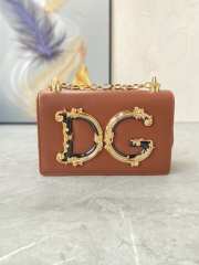 D&G Girls Brown bag in plain calfskin 21x14.5x3cm - 1