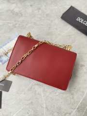 D&G Girls Red bag in plain calfskin 21x14.5x3cm - 2