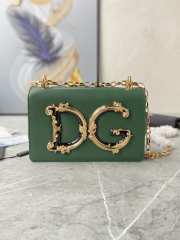 D&G Girls Green bag in plain calfskin 21x14.5x3cm - 1