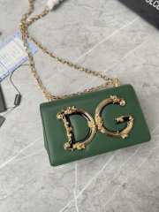 D&G Girls Green bag in plain calfskin 21x14.5x3cm - 4