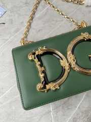 D&G Girls Green bag in plain calfskin 21x14.5x3cm - 5