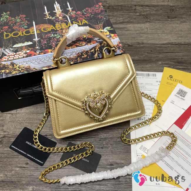 Dolce & Gabbana Gold with Gold Buckle 19x4.5x13cm - 1