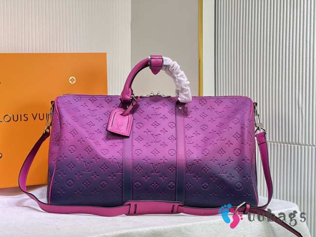 LV Keepball Taurillon Illusion Blue/Pink 50x29x23cm - 1