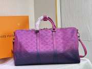 LV Keepball Taurillon Illusion Blue/Pink 50x29x23cm - 5